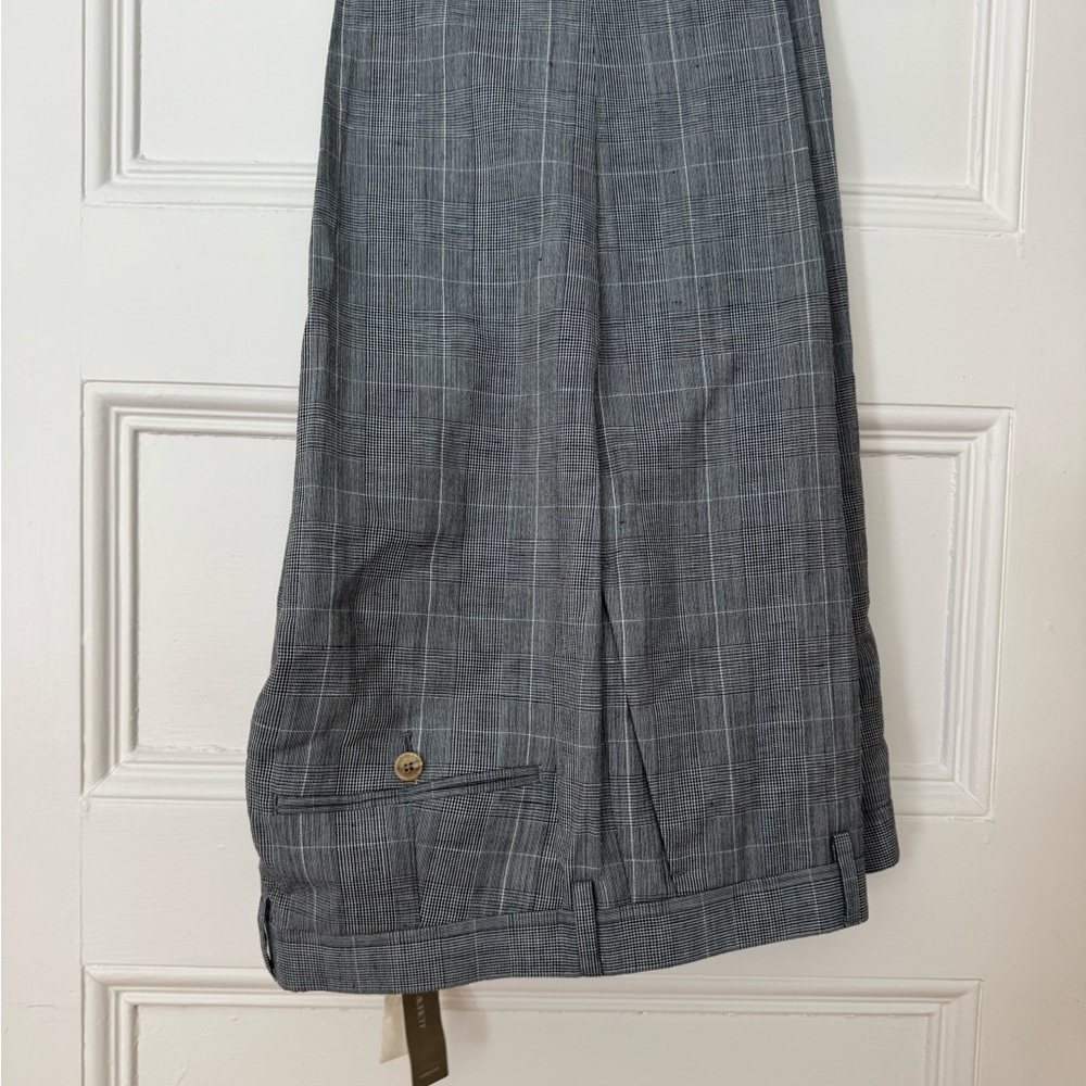 J. Crew Grey Checkered Ludlow Slim Trousers